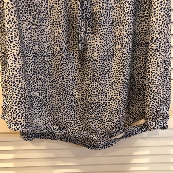 Blue and White Spotted Drawstring Dress - Picture 6 of 8